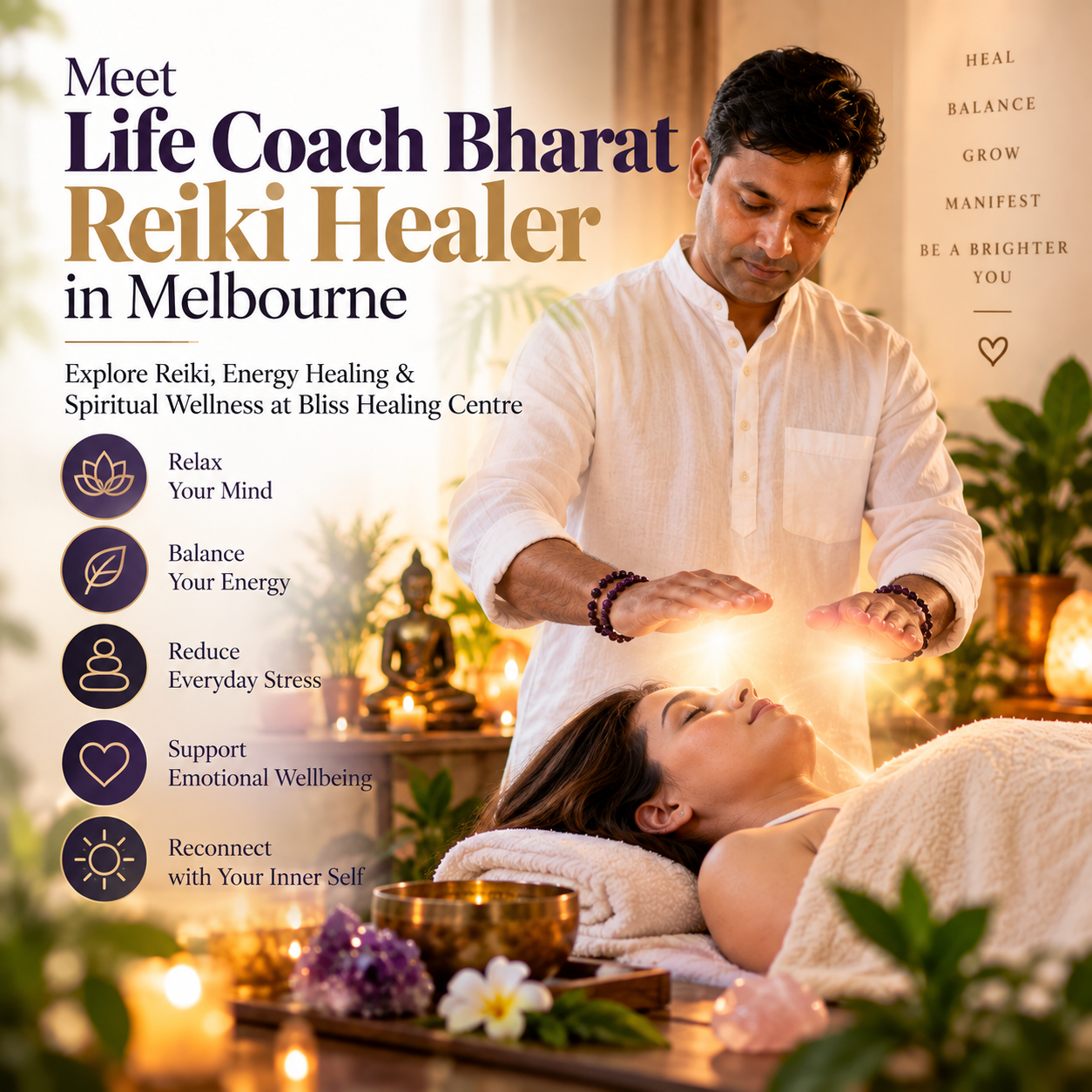 Looking for a Reiki Healer in Melbourne? Meet Life Coach Bharat at Bliss Healing Centre