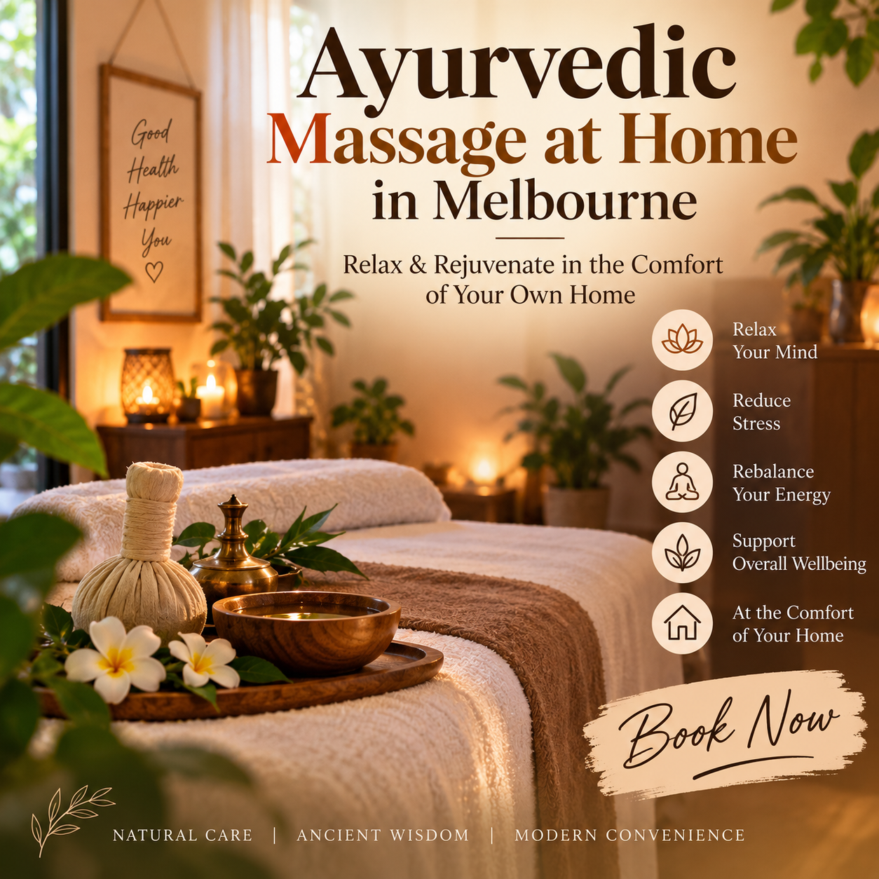Ayurvedic Massage at Home in Melbourne: Relax & Rejuvenate in the Comfort of Your Own Home — Book Now