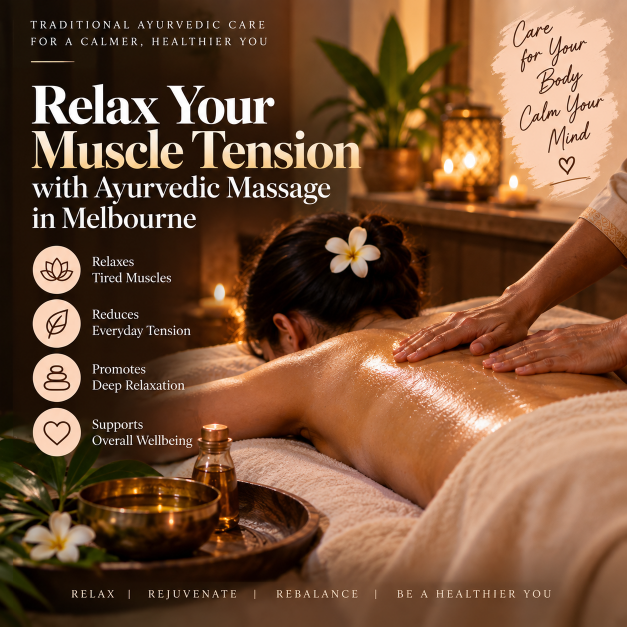 Relax Your Muscle Tension with Ayurvedic Massage in Melbourne: A Natural Wellness Experience