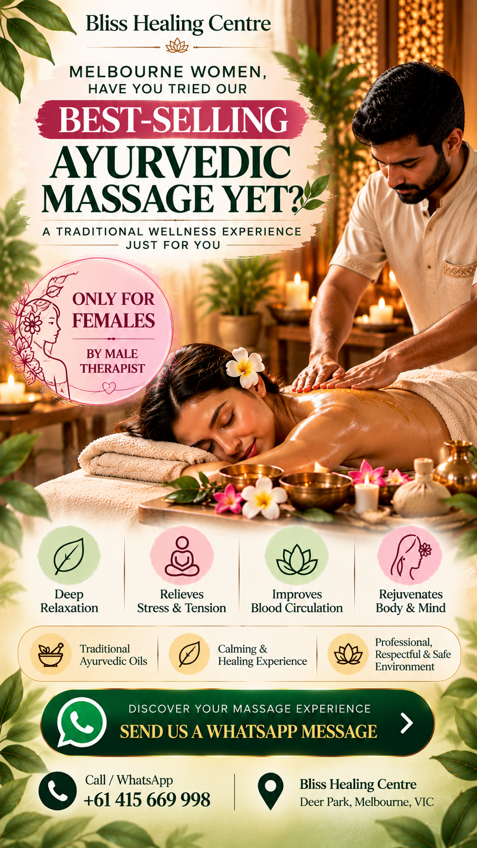 Ayurvedic Massage for Women in Melbourne: A Traditional Self-Care Experience