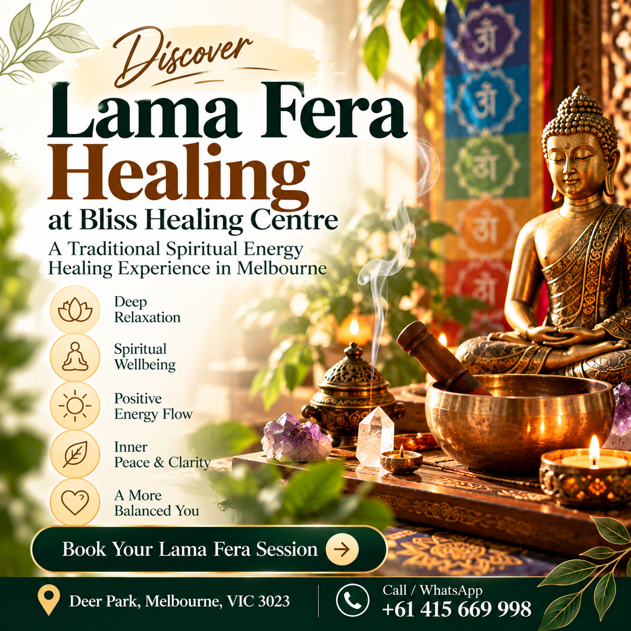 Need Deep Relaxation? Book a Lama Fera Healing Session in Melbourne and Make Time for Yourself