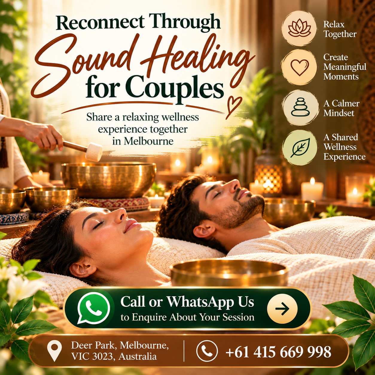Nurture Your Connection with Couples Sound Healing in Deer Park, Melbourn