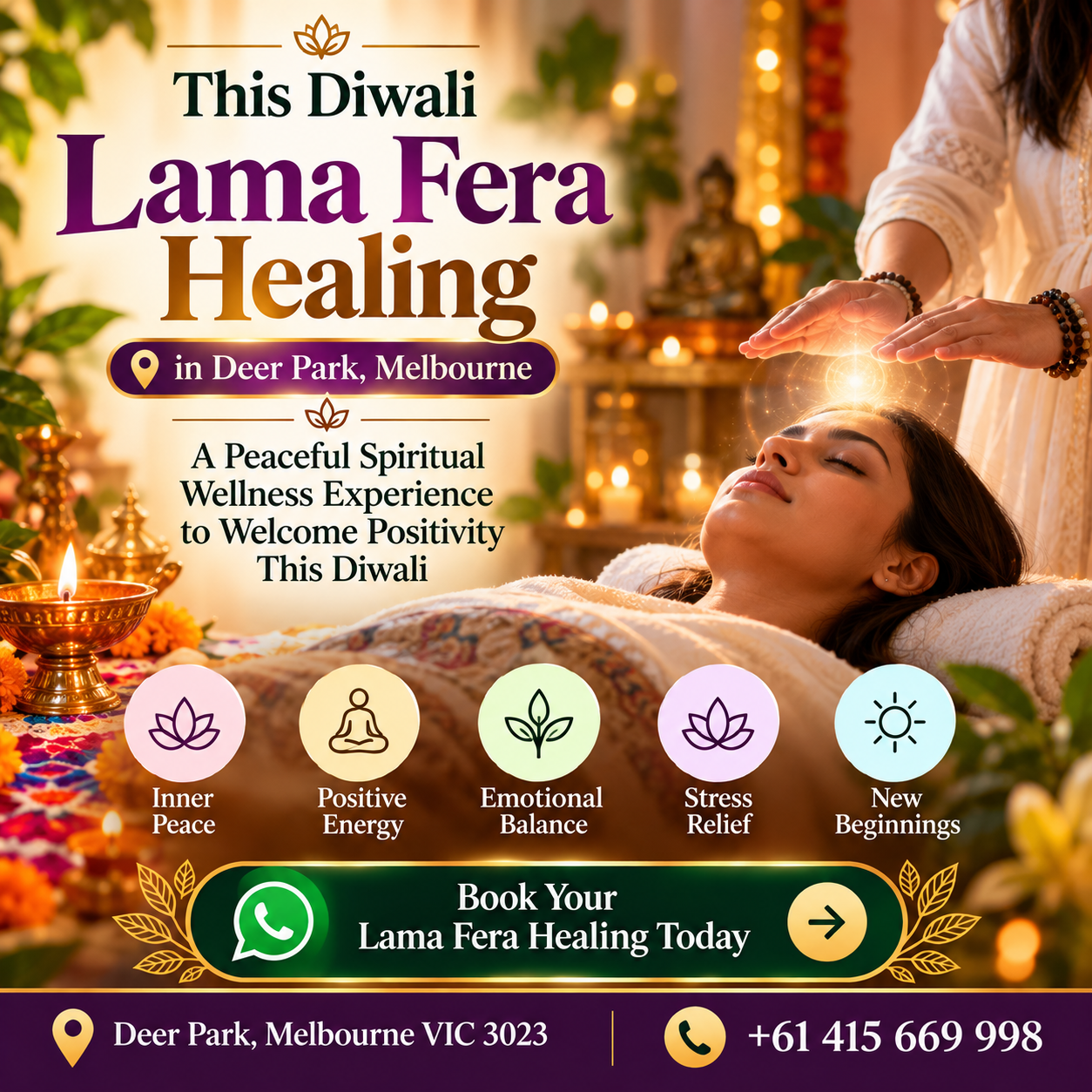 Celebrate Diwali with Lama Fera Healing in Melbourne: A Journey Towards Inner Peace and Positivity